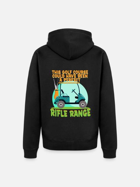 Langstreckenschießen Long Range - Unisex Premium Bio Zip Hoodie - Schwarz