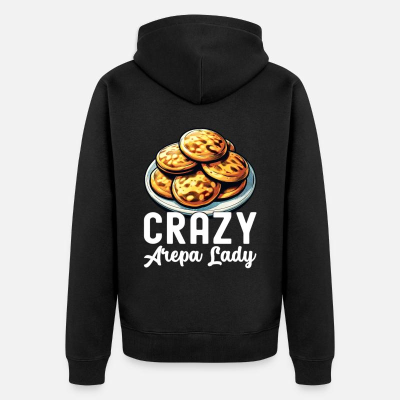 Venezolanische Arepas - Unisex Premium Bio Zip Hoodie - Schwarz