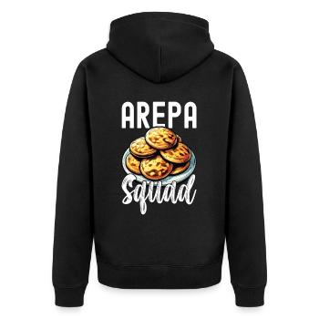Arepas vénézuélienne - Veste à capuche bio Premium Unisexe - noir - Dos - Nico (187cm)