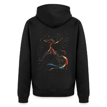 Aerialist Aerial Silk Circus Air Silk - Unisex Premium Organic Zip Hoodie - black - Back - Nico (187cm)