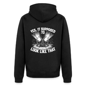 Lighting Technician Lighting Technician Lighting Technology - Unisex Premium Organic Zip Hoodie - black - Back - Nico (187cm)