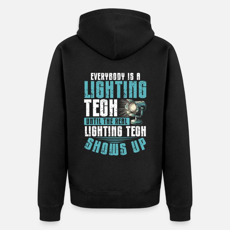 Lichttechniker Beleuchtungstechniker Lichttechnik - Unisex Premium Bio Zip Hoodie - Schwarz