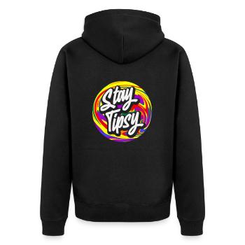 Stay Tipsy Bartender Artwork - Unisex Premium Organic Zip Hoodie - black - Back - Nico (187cm)