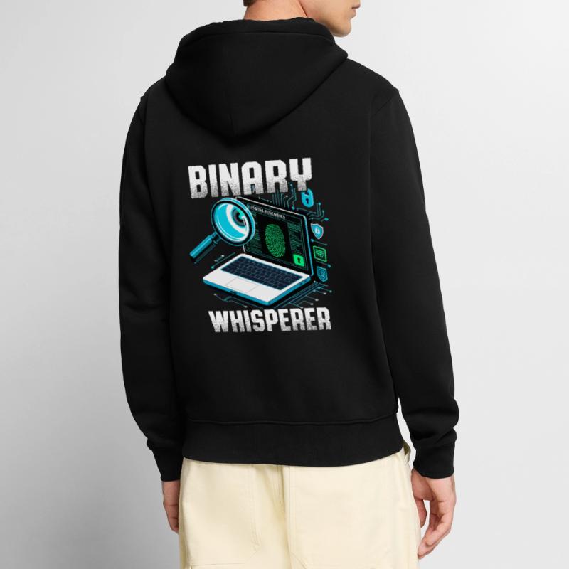 Digital Forensics Binary Whisperer Unisex Premium Organic Zip Hoodie