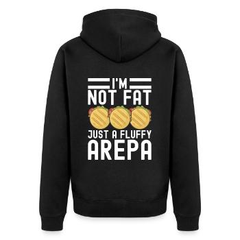 Arepas vénézuélienne - Veste à capuche bio Premium Unisexe - noir - Dos - Nico (187cm)