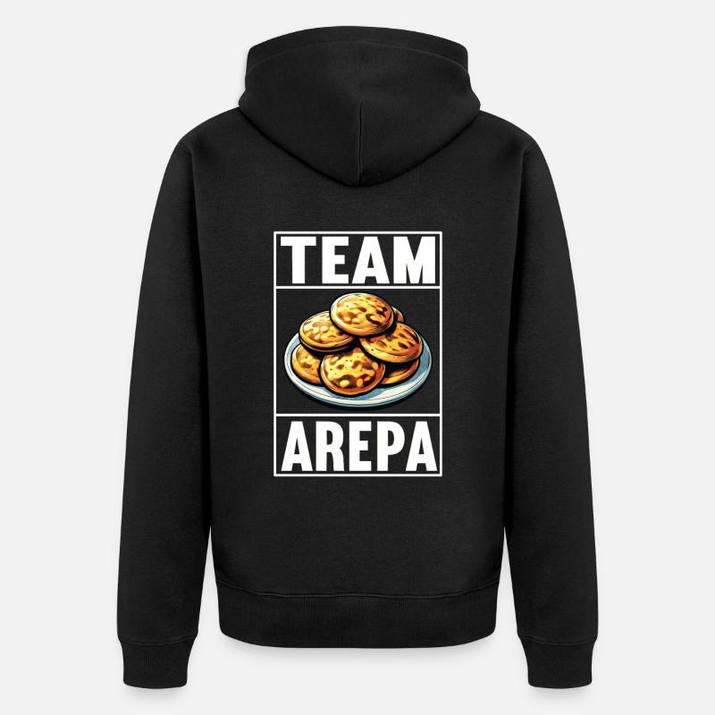 Arepas vénézuélienne - Veste à capuche bio Premium Unisexe - noir