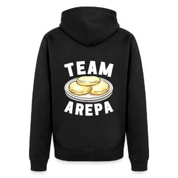 Arepas vénézuélienne - Veste à capuche bio Premium Unisexe - noir - Dos - Nico (187cm)