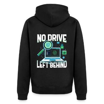 Digital Forensics No Drive Left Behind - Unisex Premium Organic Zip Hoodie - black - Back - Nico (187cm)