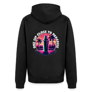 Bartender Bartender Bartending - Unisex Premium Organic Zip Hoodie - black - Back - Nico (187cm)