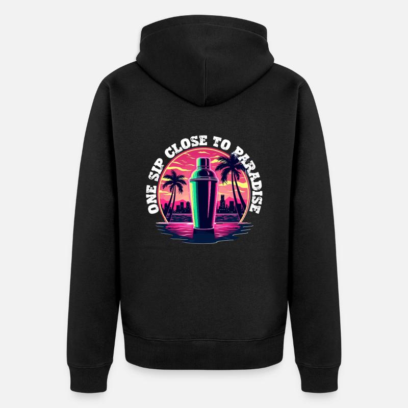 Bartender Bartender Bartending - Unisex Premium Organic Zip Hoodie - black