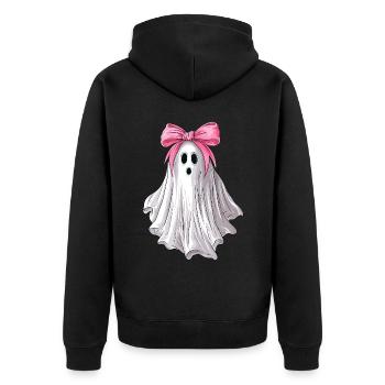 Noeud Coquet Ghost Ghost Spooky - Veste à capuche bio Premium Unisexe - noir - Dos - Nico (187cm)