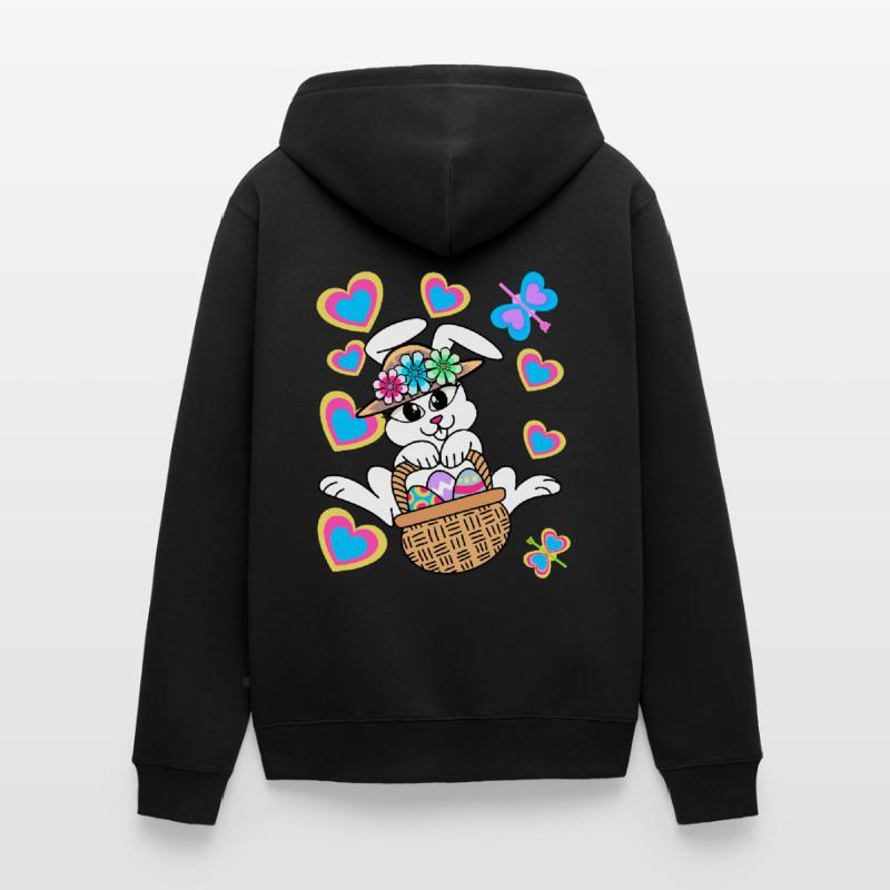 Easter Bunny Easter Bunny Eggs Easter Eggs Easter Unisex Premium Organic Zip Hoodie