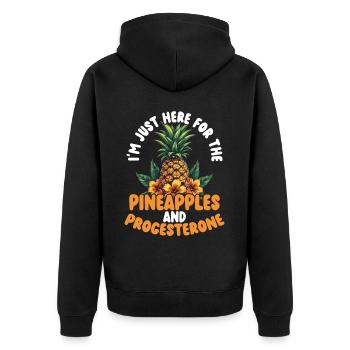 Infertility awareness IVF fertilization - Unisex Premium Organic Zip Hoodie - black - Back - Nico (187cm)