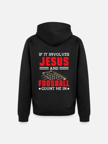 Tischfußballer Und Tischfußballer - Unisex Premium Bio Zip Hoodie - Schwarz