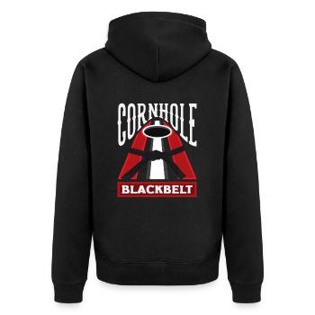 Cornhole Master Black Belt Lover - Veste à capuche bio Premium Unisexe - noir - Dos - Nico (187cm)
