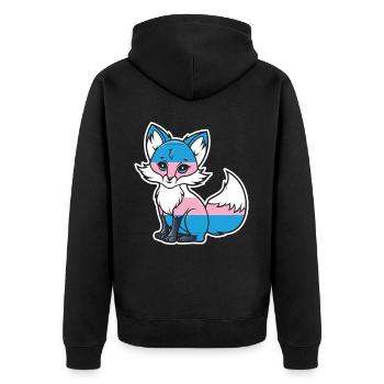 Fierté LGBT transgenre - Veste à capuche bio Premium Unisexe - noir - Dos - Nico (187cm)