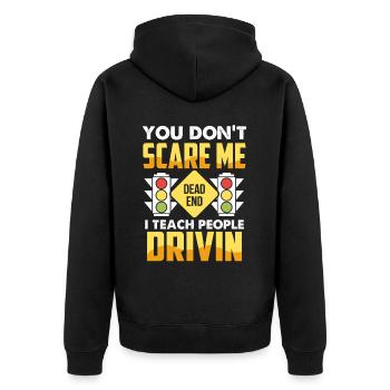 Driving School Driving Instructor - Unisex Premium Organic Zip Hoodie - black - Back - Nico (187cm)
