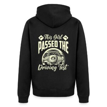 Driving School Driving Instructor - Unisex Premium Organic Zip Hoodie - black - Back - Nico (187cm)