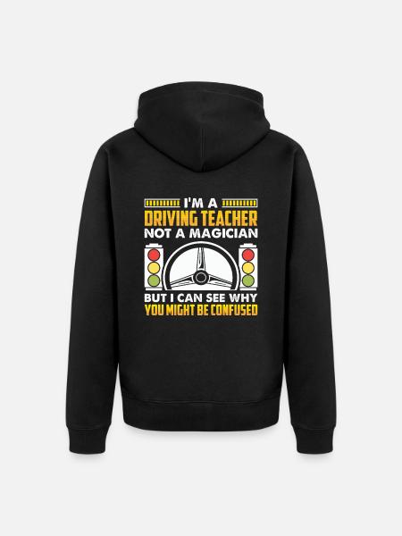Fahrschule Fahrlehrer - Unisex Premium Bio Zip Hoodie - Schwarz