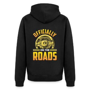 Driving School Driving Instructor - Unisex Premium Organic Zip Hoodie - black - Back - Nico (187cm)