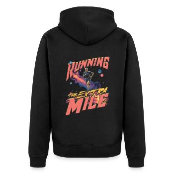 Marathon Marathons Coureurs Running - Veste à capuche bio Premium Unisexe - noir - Dos - Nico (187cm)