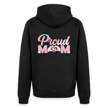 Transgender Trans LGBT Pride - Unisex Premium Bio Zip Hoodie - Schwarz - Hinten - Nico (187cm)
