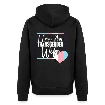 Fierté LGBT transgenre - Veste à capuche bio Premium Unisexe - noir - Dos - Nico (187cm)