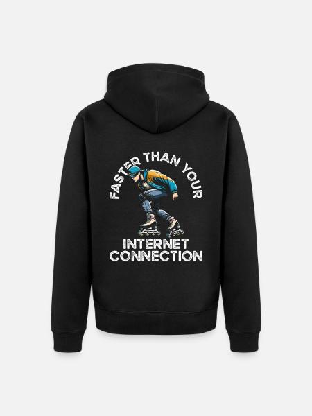 Inline Skating Rollerblading Inline Skates - Unisex Premium Bio Zip Hoodie - Schwarz