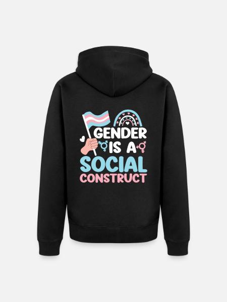 Fierté LGBT transgenre - Veste à capuche bio Premium Unisexe - noir