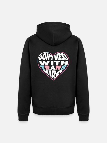 Transgender Trans LGBT Pride - Unisex Premium Organic Zip Hoodie - black
