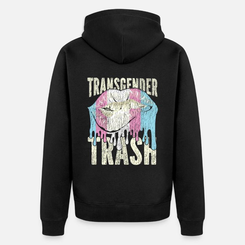 Fierté LGBT transgenre - Veste à capuche bio Premium Unisexe - noir