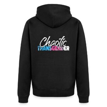 Fierté LGBT transgenre - Veste à capuche bio Premium Unisexe - noir - Dos - Nico (187cm)