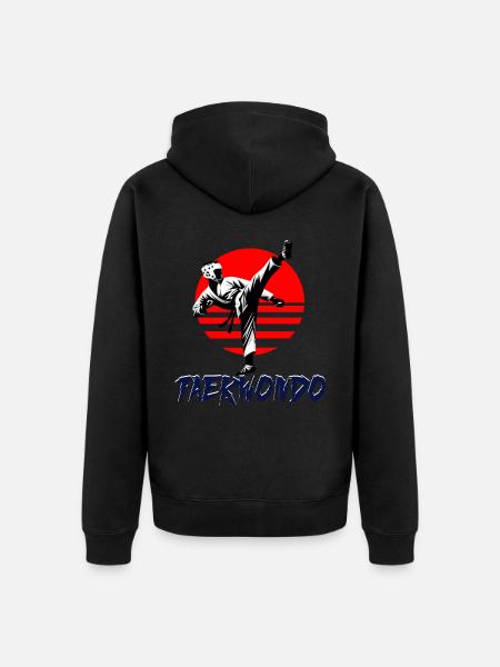 Taekwondo - Unisex Premium Organic Zip Hoodie - black