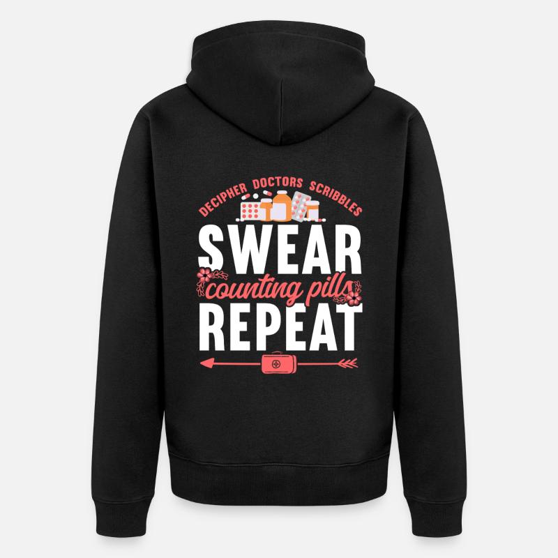 Pharmacy Tech Technician - Unisex Premium Organic Zip Hoodie - black