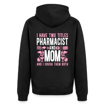 Technicien en pharmacie - Veste à capuche bio Premium Unisexe - noir - Dos - Nico (187cm)