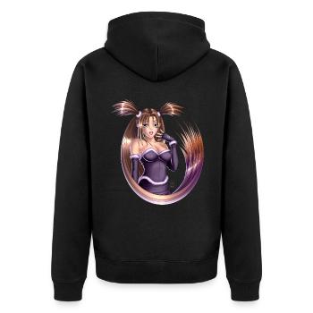 Anime Pigtails - Veste à capuche bio Premium Unisexe - noir - Dos - Nico (187cm)