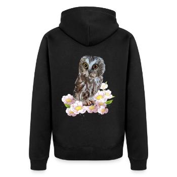 Hibou du Nord - Veste à capuche bio Premium Unisexe - noir - Dos - Nico (187cm)