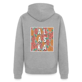 Alaska - Veste à capuche bio Premium Unisexe - gris chiné - Dos - Nico (187cm)