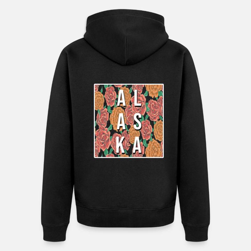 Alaska - Unisex Premium Bio Zip Hoodie - Schwarz