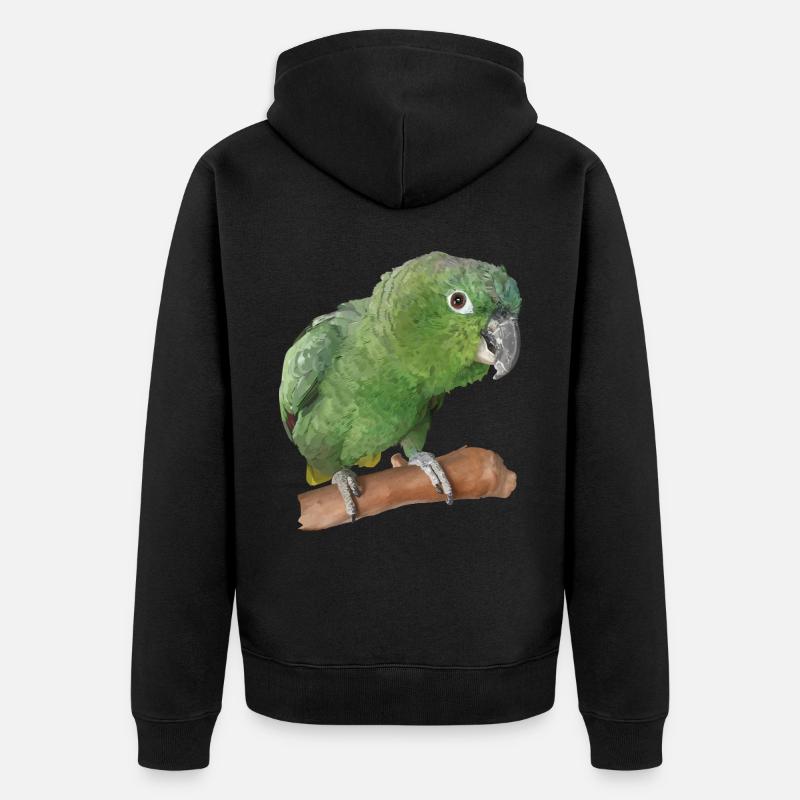 Le perroquet farineux - Veste à capuche bio Premium Unisexe - noir