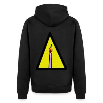 ÉNERGIE BOUGIE LUMIÈRE FEU CHALEUR FLAMME - Veste à capuche bio Premium Unisexe - noir - Dos - Nico (187cm)