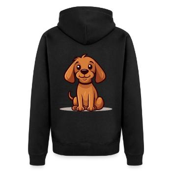 Conception de chien mignon pour les propriétaires de chiens - Veste à capuche bio Premium Unisexe - noir - Dos - Nico (187cm)