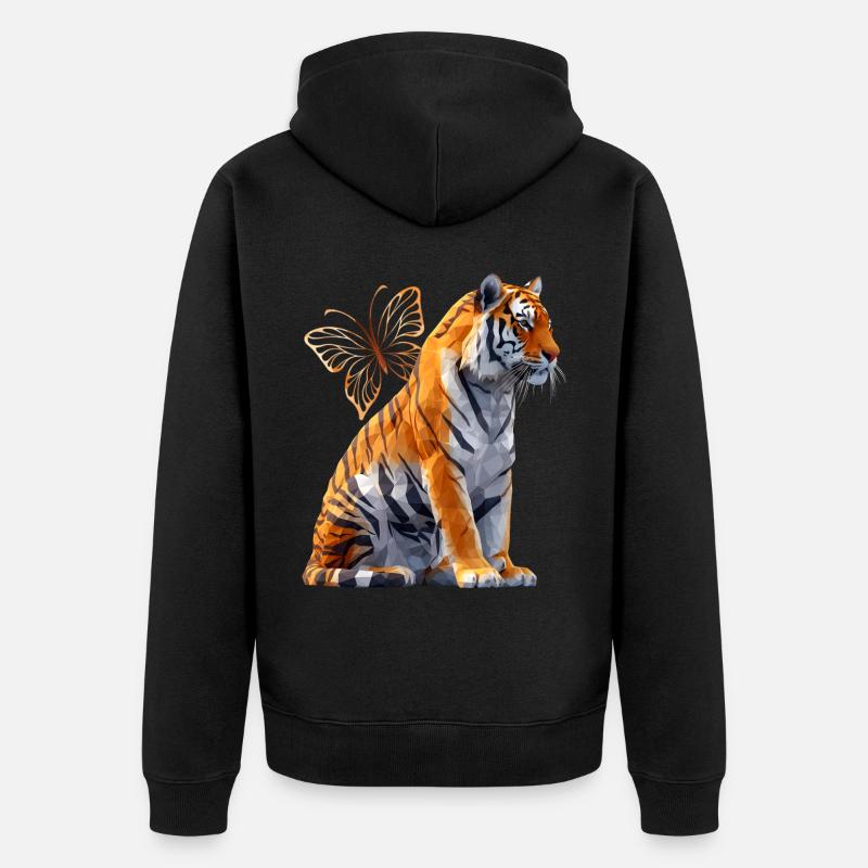 Tigre du Bengale - Veste à capuche bio Premium Unisexe - noir
