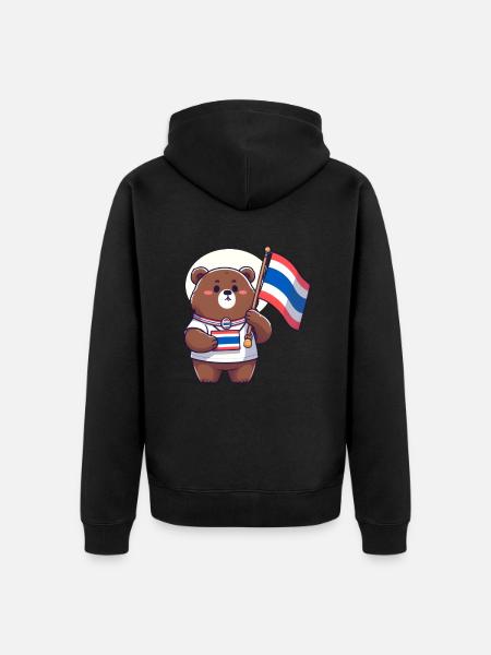 Ours thaïlandais - Veste à capuche bio Premium Unisexe - noir