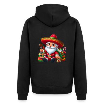 Père Noël du Cinco de Mayo - Veste à capuche bio Premium Unisexe - noir - Dos - Nico (187cm)
