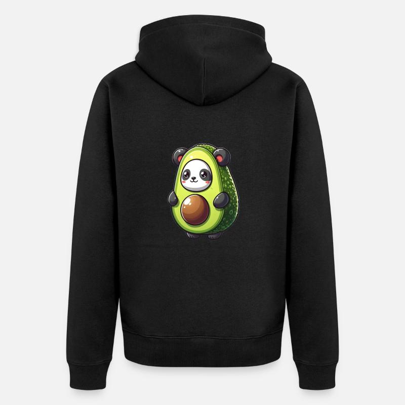 Panda en costume d’avocat - Veste à capuche bio Premium Unisexe - noir