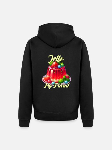 Jello, mein Freund! - Unisex Premium Bio Zip Hoodie - Schwarz