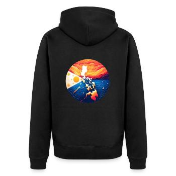 Coucher de soleil sur les Philippines - Veste à capuche bio Premium Unisexe - noir - Dos - Nico (187cm)