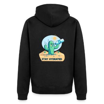 Cactus dans le désert - Veste à capuche bio Premium Unisexe - noir - Dos - Nico (187cm)