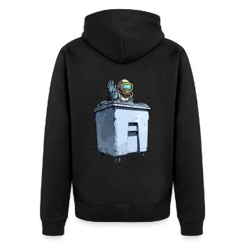 Plongeur drôle benne à ordures Plongée Sauvetage alimentaire - Veste à capuche bio Premium Unisexe - noir - Dos - Nico (187cm)